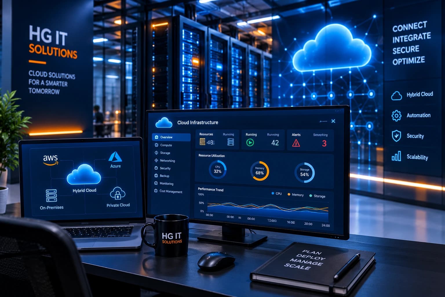 Cloud and hybrid infrastructure management environment