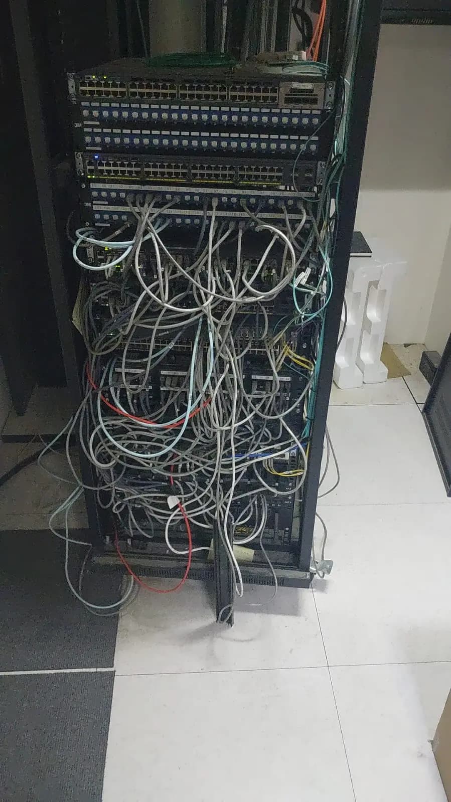 Rack Cabling Improvement – Site 02 - before view 2